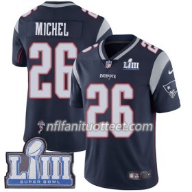 Miesten New England Patriots NFL Pelipaita Sony Michel 26 Nike Sininen II 2019 Super Bowl LIII